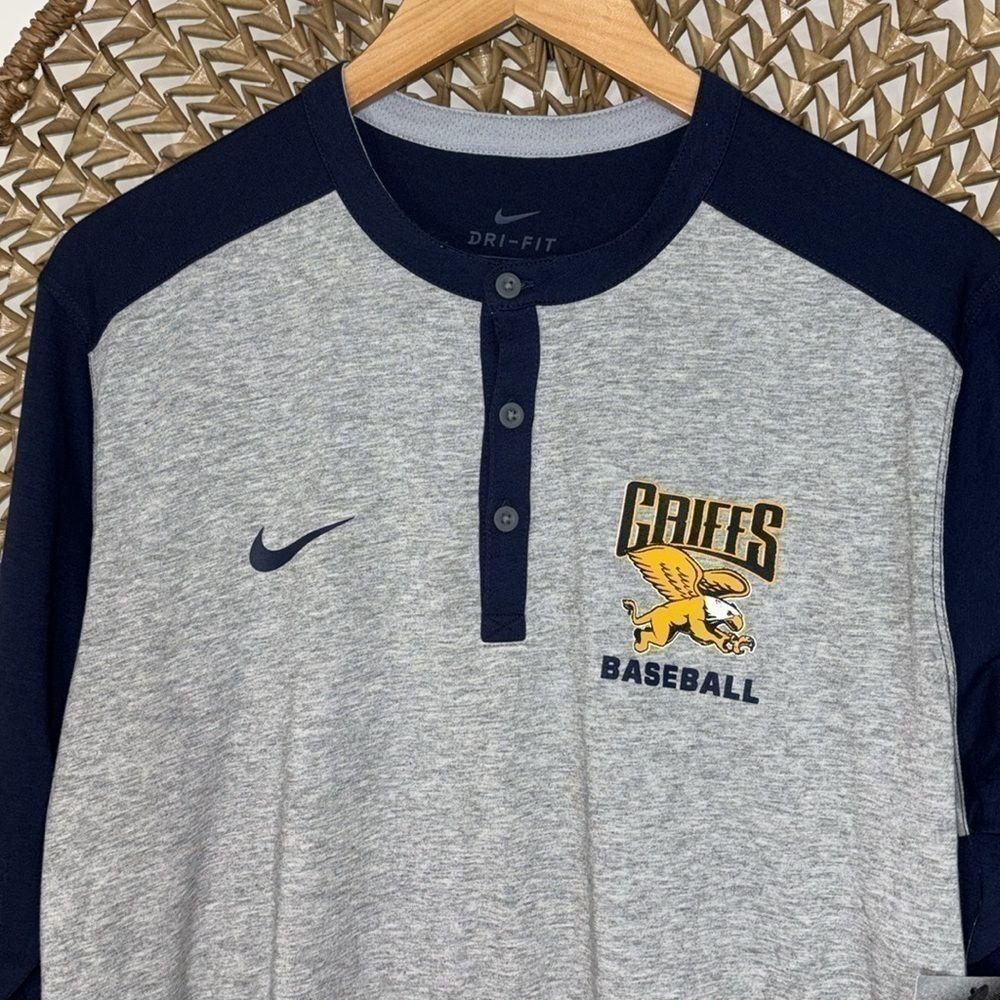 Nike Canisius Griffs gray and navy baseball men’s tshirt size large NWT - Picture 3 of 6